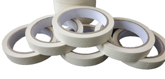 Acrylic Adhesion Crepe Paper Masking Tape 150um Thickness , Thin Masking Tape